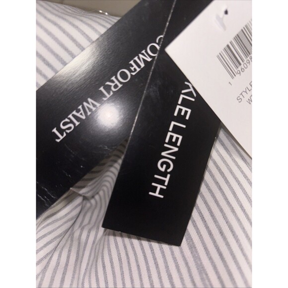 89th + Madison Womens Grey Mini Stripe Small Ankle Length Comfort Waist - Picture 5 of 6